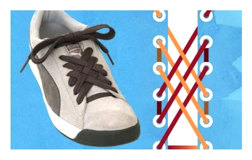 Как зашнуровать кроссовки: 10 способов на каждый день - 4 | mebo.com.ua