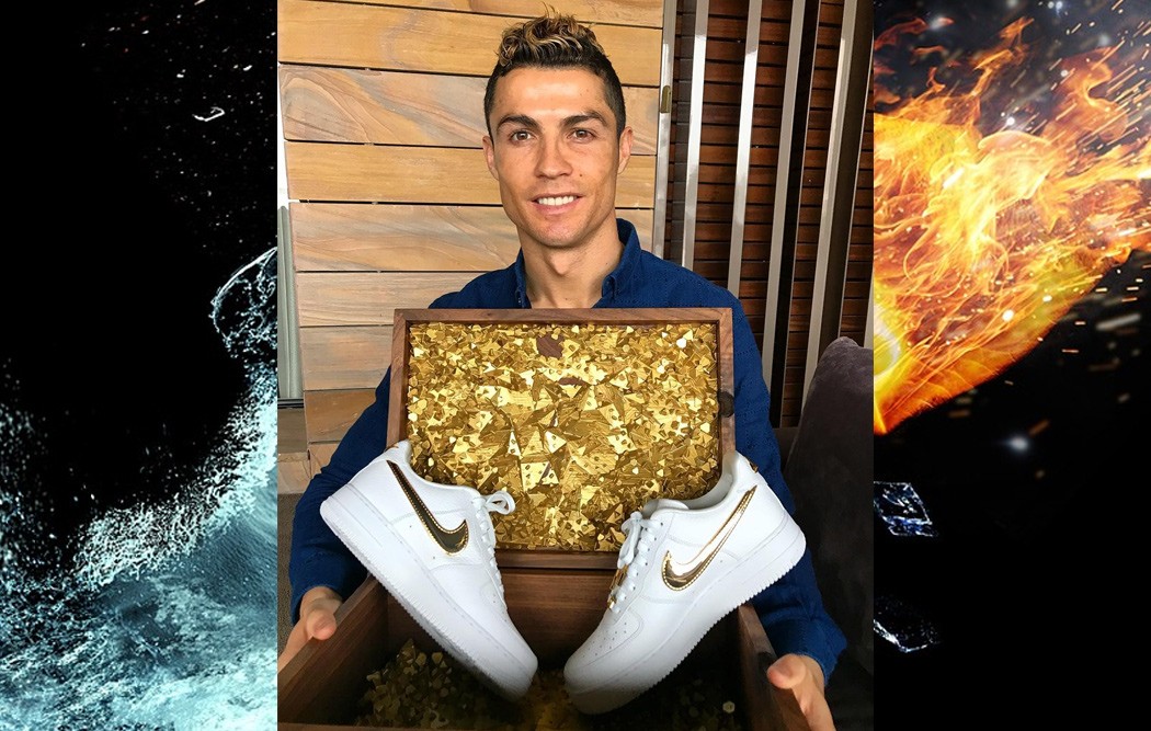 Роналду выпросил у Nike подарок с золотым логотипом