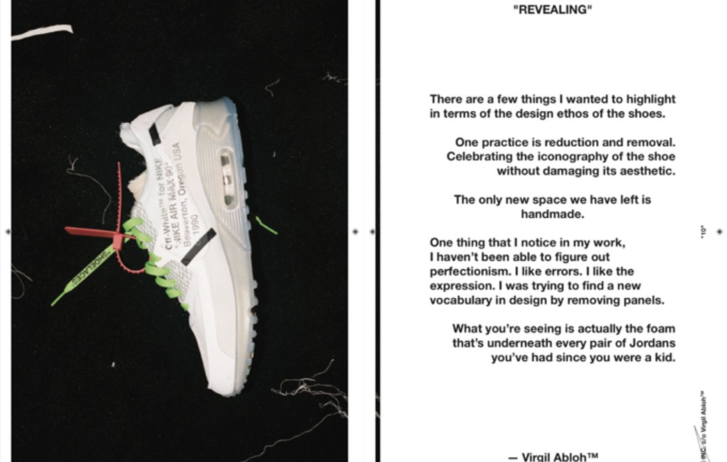 Спортивный досуг: дизайнер Вирджил Абло написал  книгу о работе с Nike - 2 | mebo.com.ua
