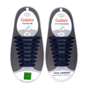 Силіконові шнурівки Coolnice В061 темно-сині